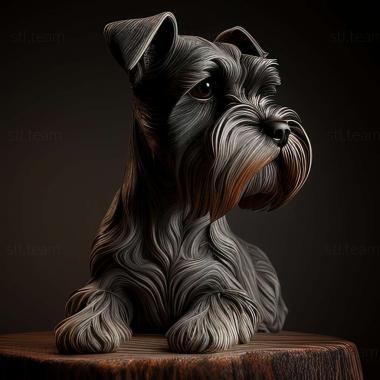 3D model Zwergschnauzer dog (STL)